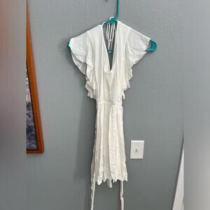 White flowy dress